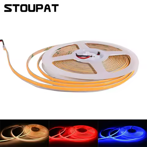 5mm Super Thin COB LED Strip Light 480 LEDs DC12V 24V Dimmable Red Green Blue 2700K 3000K 4000K 6000