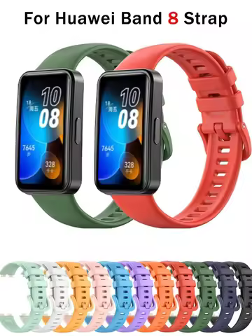 Silicone Strap For Huawei Band 8 Bracelet Sport Soft TPU Waterproof Wristband Strap For Huawei Band 
