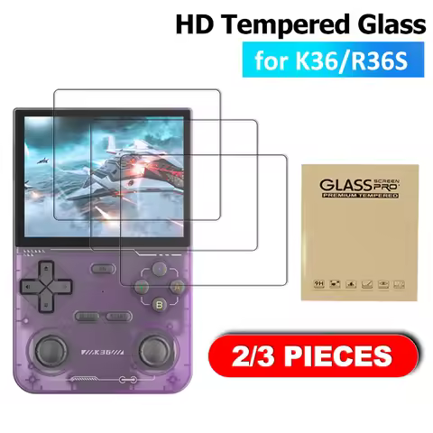 2/3PCS 9H HD Tempered Glass Film for K36 Handheld Game Console 3.5inch Screen Protector Cover for K3