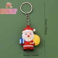 [risingmpS] Christmas Series Santa Claus Christmas Tree Key Chains For Backpacks Pendant Cute Elk Doll Key Ring For Kids Friends Gift [New]