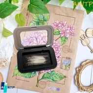 AINTP Magnetic Pin Box, Magnet Pin Holder Needle Cushion, Storage Case Rectangle Sewing Supplies Sto