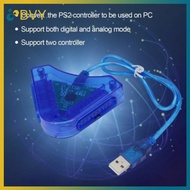 BVY  USB Dual Player Converter Adapter Cable For PS2 USB Game Controller .