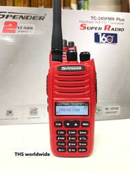 วิทยุสื่อสาร Spender รุ่น TC-245PMR Plus Super Radio (มีทะเบียน ถูกกฎหมาย กสทช.) ป้องกันฝุ่น ป้องกันน้ำ ด้วยมารตรฐาน IP54 มีระบบป้องกันสัญญาณการรบกวน ANTI JAM ในรบบ Dijital กำลังส่ง 7+W. รับส่งสัญญาณ 7-10 กิโลเมตร