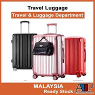 Travel✈️ Bagasi Plain Design Travel Luggage Bag 20inch 24inch ABS Material Suitcase Beg Bagasi网红行李箱 