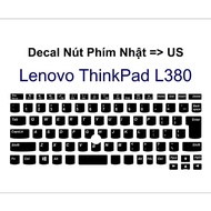 Japanese to US Character Key Button Decal Set for Lenovo Thinkpad L380 Laptop