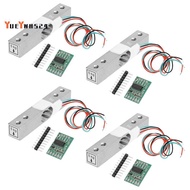 Digital Load Cell Weight Sensor,4Sets 5KG Load Cell HX711 AD Weighit Amplifier Module Pressure Senso