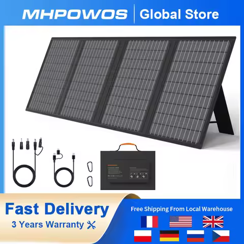 MHPOWOS Solar Battery Charger for Powerbank, 45W / 60W Foldable Portable Solar Panel with USB C, DC 