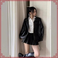 ROWAY men'sJacket Boxy form, PU leather | Elastic leather