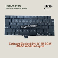 Macbook Pro 14" M3 2023 A2992 A2918 US Layout Keyboard