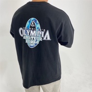 OLYMPIA men's printed cotton t-shirt loose t-shirt summer fashion short sleeve t-shirt tops men's sh