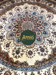 พรมกลม พรมปูพื้น พรมแต่งบ้าน พรม ขนาด 2.40x2.40 เมตร สีครีม