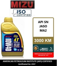 Mizu 4T 10W40 / 15W50 Fully / SCOOTER Synthetic Lubricant Motorcycle Genuine Engine Oil