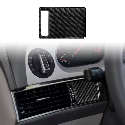 For Audi A6 C6 4F 2005-2011 Car Interior Carbon Fiber Left Side Air Outlet Panel Trim Sticker Frame 