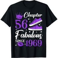 Men's cotton T-shirt Chapter 56 Fabulous Since 1969 56th Birthday Queen For Woman T-Shirt Fast Shipp