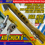 AMERICAN TOOL Condor Air Chuck Alat Isi Angin Ban Dual Head 6 inch Tire Air Chuck Nepel 150 mm Kondo
