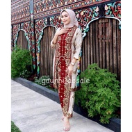 SET COUPLE BATIK MOTIF SONGKET PALEMBANG SET STELAN WANITA KURUNG MELAYU BAJU KONDANGAN PESTA KAPELA