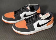 🎉Jordan Air Jordan1lowgolf"shattered backboard"低幫運動休閑鞋男女同款黑白橙