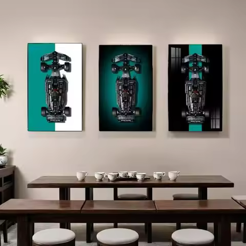 Wall Mount Display for LEGO 42171 Mercedes-AMG F1 W14 E 42207 Ferrari SF-24 F1 42206 Red Bull Racing