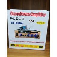 BT 858A Amplifier Fleco BT 858A Ac and DC - Bluetooth Amplifier - 2 Slot karaoke fm