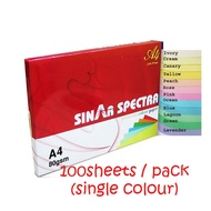 A4 80GSM COLOUR PAPER - 100 Sheets Crafting / Colour copying papers