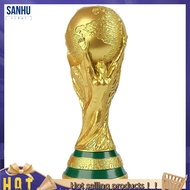 【SG36】2022  Soccer Ball, 2022 Qatar  Trophy Full Gold Plated Resin  Cup Model Souvenir 9cm