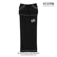 SCULPTOR® กระโปรง Shirring Layered Maxi Skirt
