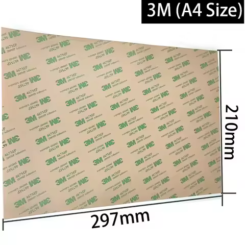 (A4 Size 210x297mm) 3M 467MP 200MP Double Adhesive Sticker, Ultra Thin 0.06mm Thick, for Nameplate, 