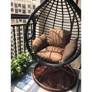 ST/🎽Rocking Chair Single Hanging Chair Thick Rattan Hanging Basket Chair Indoor Swing Rattan Chair Balcony Outdoor Home