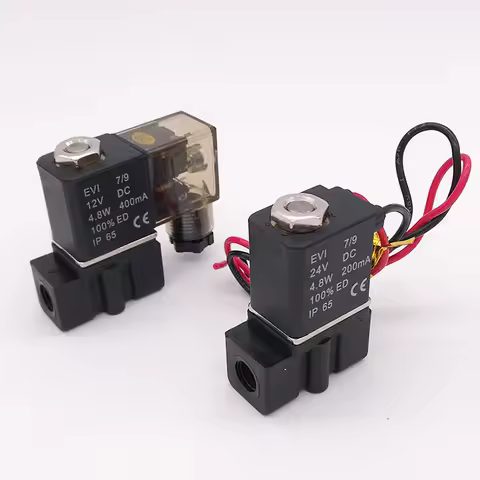 2P025-08/06 2 way Pneumatic small solenoid valve 1/8" 1/4" BSP NPT AC DC electric plastic valve with