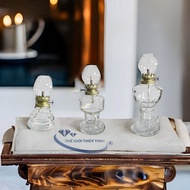 Glass Oil Lamp - Duck Seed Lamp - Lamp with Stand