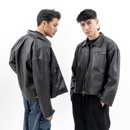 LEATHER WORK JACKET MEN'S LEATHER WORK JACKET/