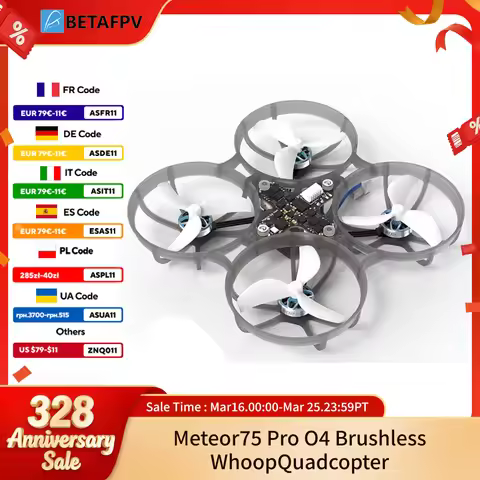 BETAFPV Meteor75 Pro O4 Brushless Whoop Quadcopter ELRS 2.4G Receiver 1S Matrix 1S 3IN1 HD FC PNP(wi
