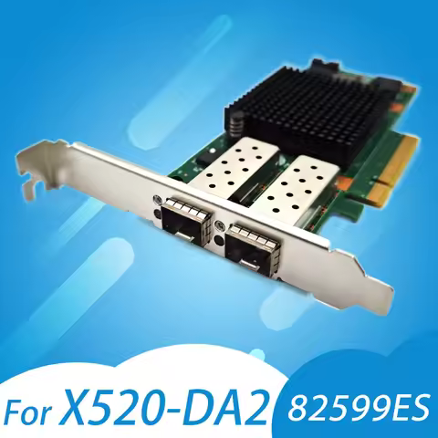 For Intel X520-DA2 E10G42BTDA SR2 82599ES Dual Optical Port 10G Gigabit Fiber Optic Network Card PCI