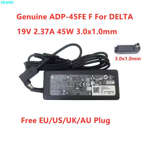 Genuine DELTA ADP-45FE F 19V 2.37A 45W 3.0x1.0mm AC Adapter For ACER Laptop Power Supply Charger