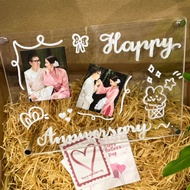[Free box] Transparent Mica Frame Gift Set, Meaningful DIY Set for Lovers, Friends, Family