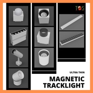 LUMY【READY STOCK】Ultra Thin Magnetic LED Track Light / Spotlight / Eyeball & 48V DC Driver [Black / 