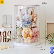 กล่องโมเดล กล่องlabubu กล่องใส่ art toy กล่องใส ก็บสะอาด ดีไซน์สวยงาม หมุนได้360° วางเป็นชั้นๆ ประหย