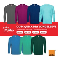 OREN SPORT Plain Longsleeve Tshirt Jersi Microfiber Baju Kosong Lelaki Lengan Panjang T-shirt Jersey