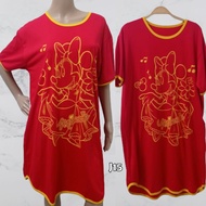 MBS Women Cotton Cartoon Printed Design Nightdress Sleepwear Baju Tidur Skirt Perempuan Dewasa Kartu