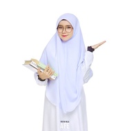 HARGA BORONG TUDUNG LABUH SEKOLAH | PUTIH NILA | PLAIN