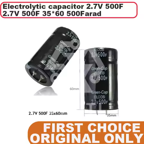 Electrolytic capacitor 2.7V 500F 2.7V 500F 35*60 500Farad SAMWHA 2.7V 500F 35*60 500Farad Capacitor 
