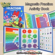 (Unique) Magnetic Fraction Learning Toy For Kids - Tri-Fold Educational Math Disc With Visual Partit