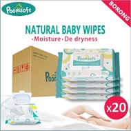 【24h to send】Poomsoft Baby Wet Wipes 1600pcs - (Non Alcohol) - wet tissue tisu basah wet tissue Natu