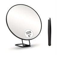 6 Inch A1550 Times Magnification Makeup Mirror with Tweezers Holder Acne Acne YDS9