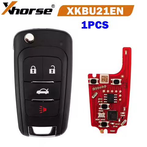 1PCS Xhorse XKBU21EN Wire Remote Key for Buick Flip 4 Buttons English