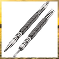 (HIMK) Spring Double End Nail Punch Set Spring Double Headed Nail Punch Center Hole Punch Spring Loa