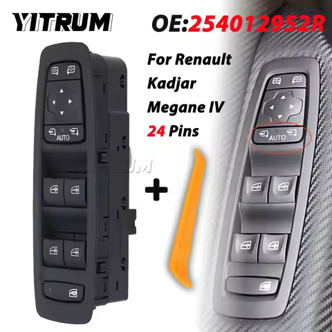 YITRUM For Renault Kadjar 2019 2020 Megane IV 2018 Power Window Control Switch Lifter Regulator Butt