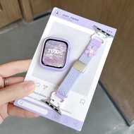 Embroidered Flower Braided Strap Suitable for Apple S10 Watch iwatch10 Strap Fresh Feeling s9s8 Embr