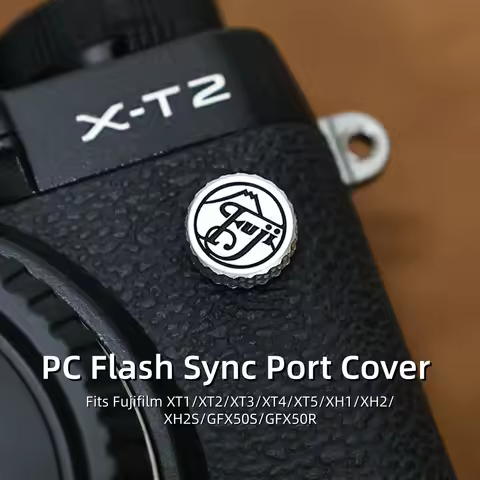 Metal Camera Flash Sync Cap PC Terminal Cover for Fuji X-T2 X-T3 X-T4 X-T5 X-H1 X-H2S GFX50S GFX 50R