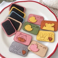 1PCS Cartoon Hair Sticker Clip Bangs Self Adhesive Hairpins Cute Animals Hair Patches Seamless Magic